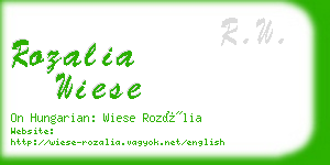 rozalia wiese business card